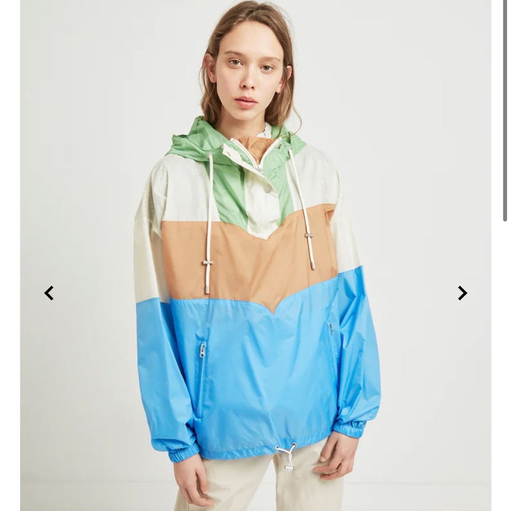 Isabel Marant Etoile Cyriel Color Block Rain Jacket Pullover